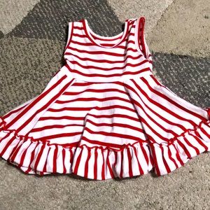 Ruffled sleeveless girls dress